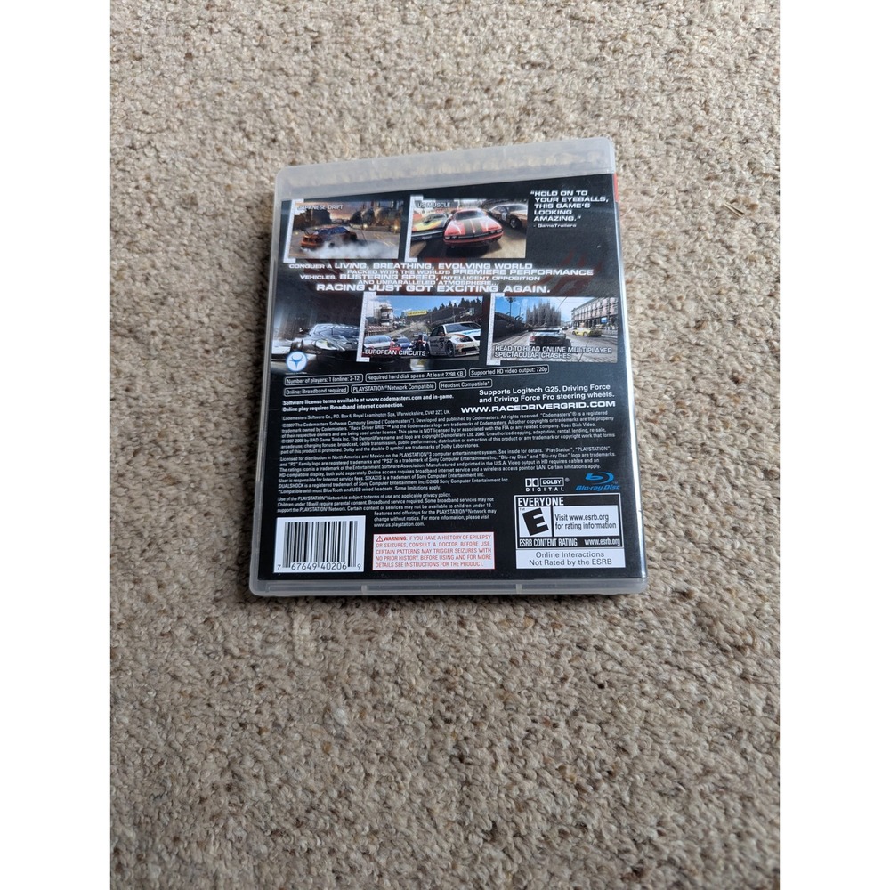 Grid Sony PlayStation 3 PS3 Game Codemasters Racing Complete CIB 2008 - Picture 2 of 4